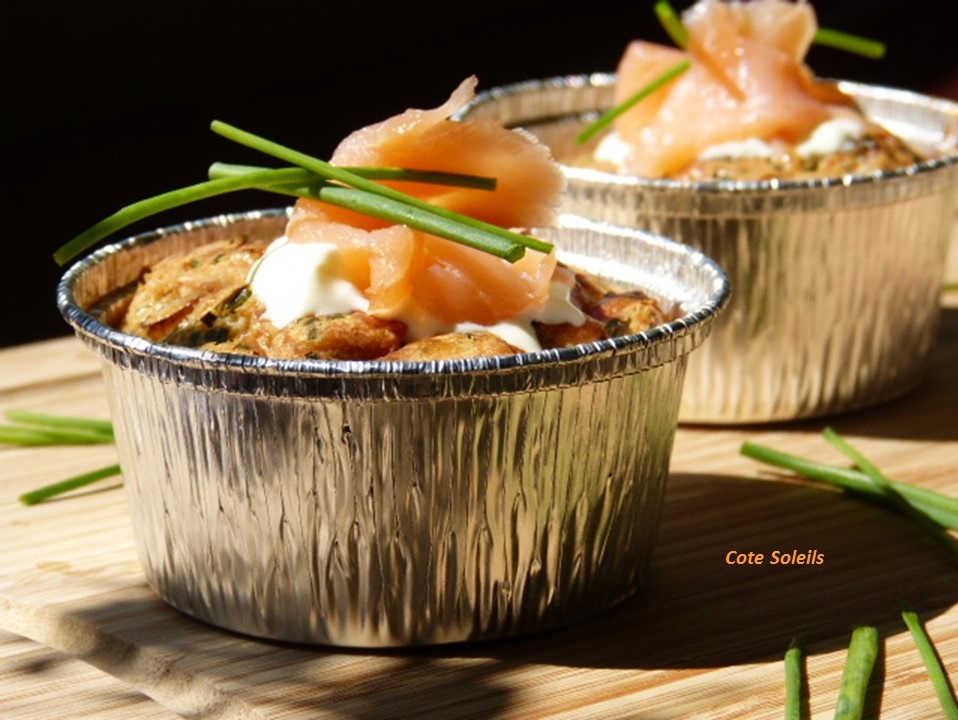 Flans au saumon fumé
